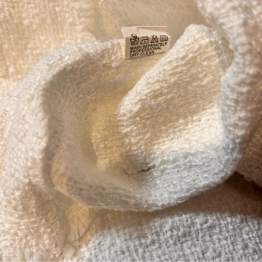 CBR White Tweed Textured Mini Dress - Size Small - Picture 15 of 15
